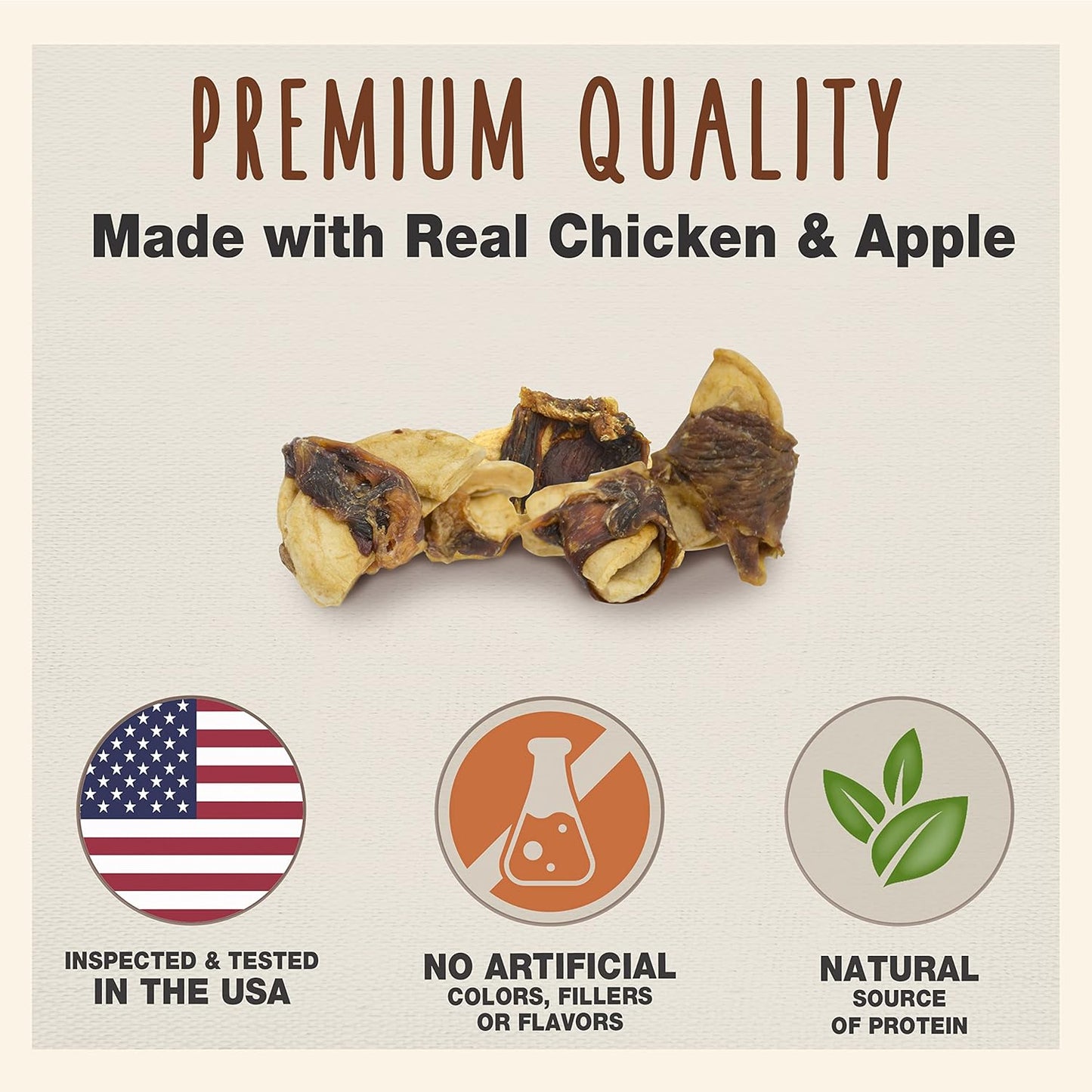 Gourmet Chicken & Apple Dog Treats - Healthy, Natural Training Treats for All Dog Sizes - Inspected and Tested in the USA (28 Oz.)