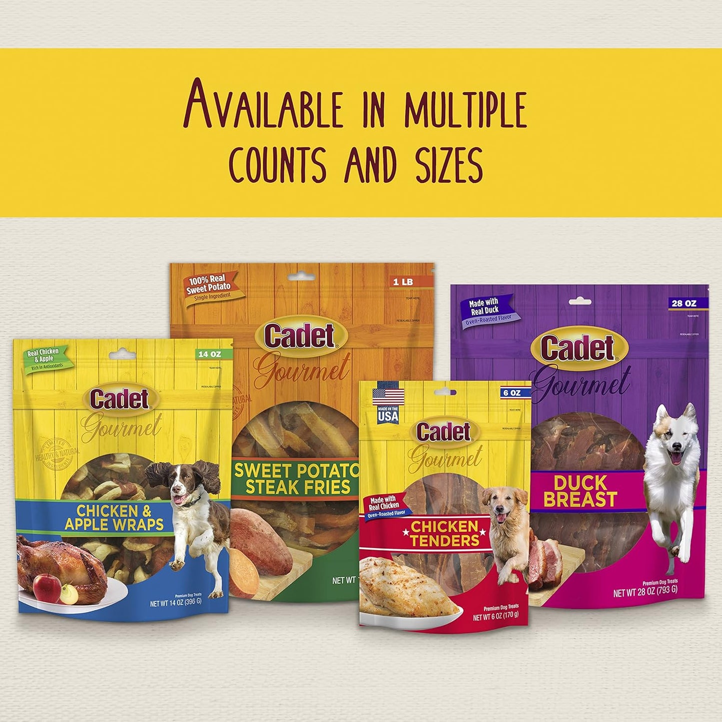 Gourmet Chicken & Apple Dog Treats - Healthy, Natural Training Treats for All Dog Sizes - Inspected and Tested in the USA (28 Oz.)